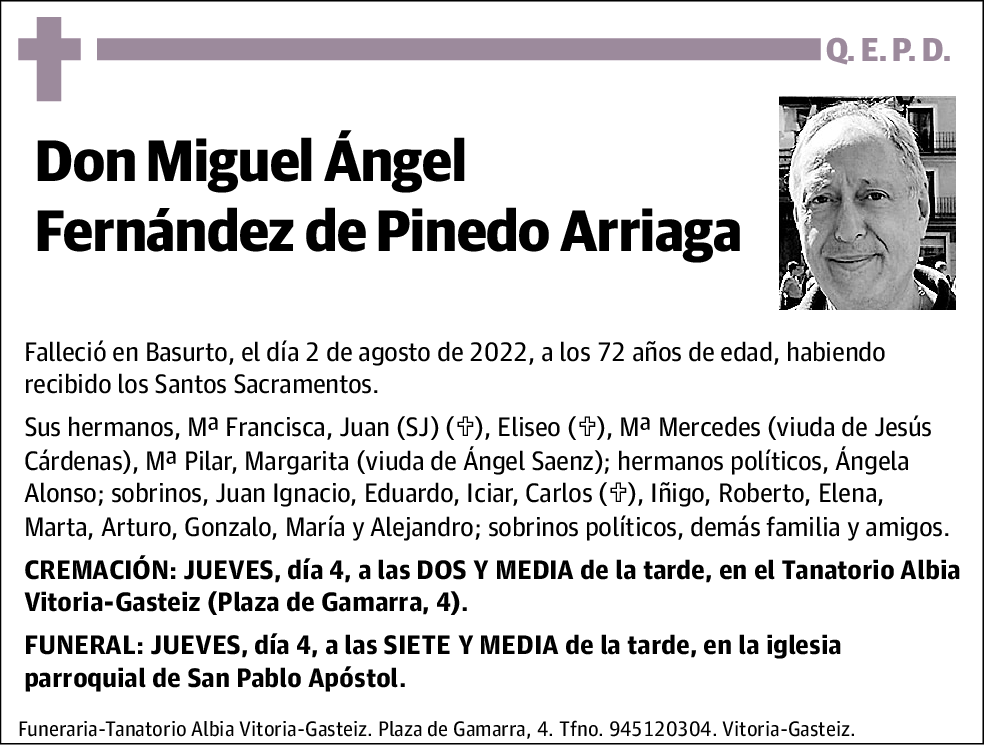 Miguel Angel Fernández de Pinedo Arriaga