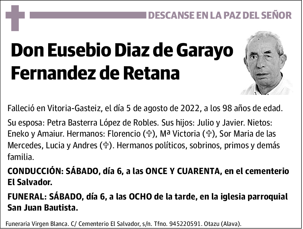 Eusebio Díaz de Garayo Fernández de Retana