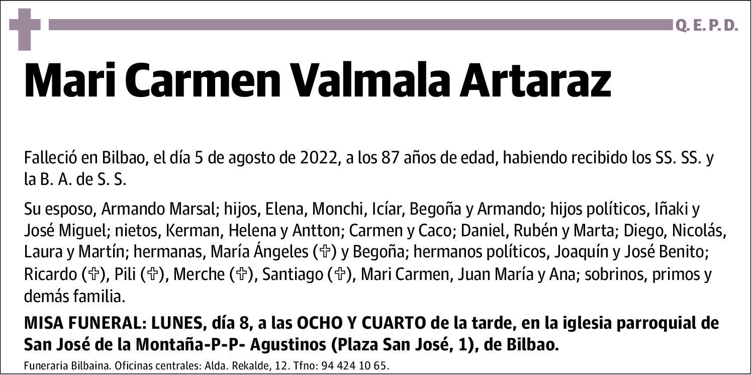 Mari Carmen Valmala Artaraz