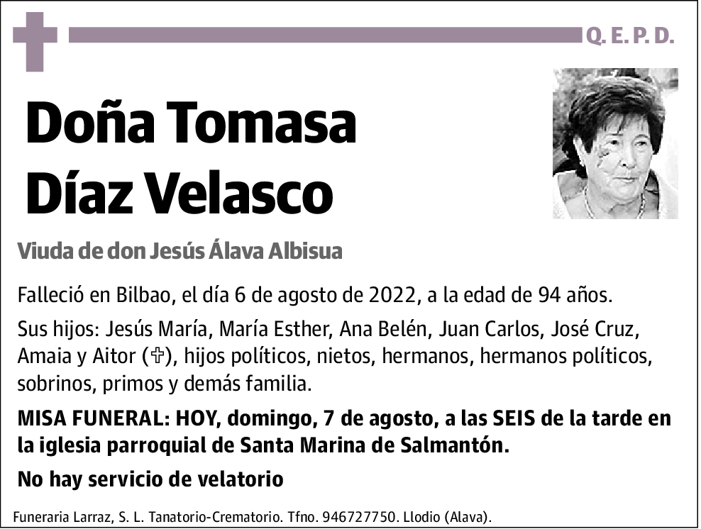 Tomasa Díaz Velasco