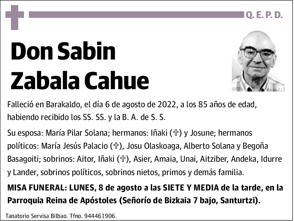 Sabin Zabala Cahue