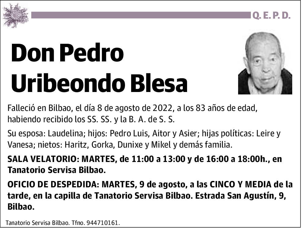 Pedro Uribeondo Blesa