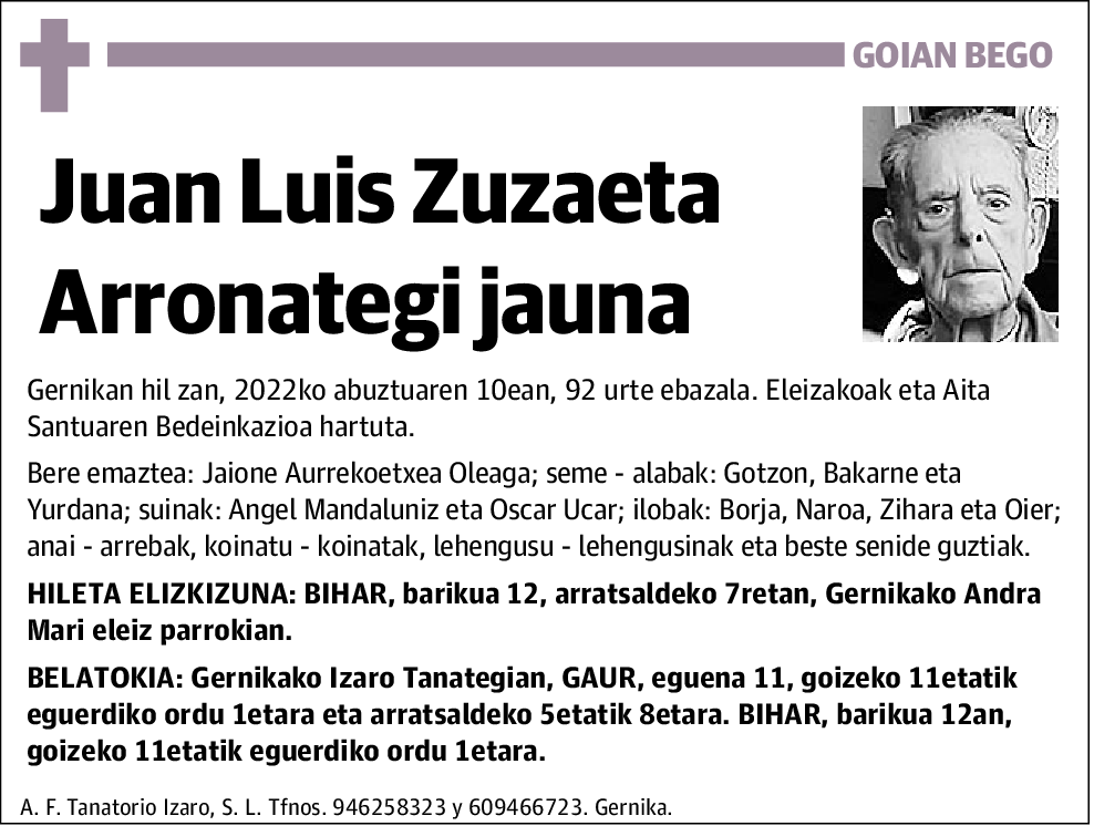 Juan Luis Zuzaeta Arronategi