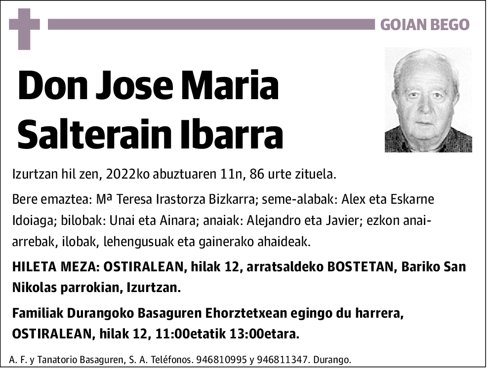 Jose Maria Salterain Ibarra