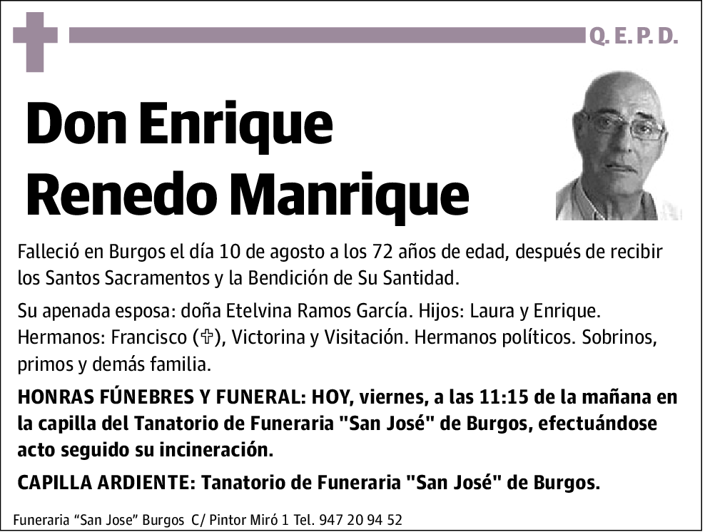 Enrique Renedo Manrique