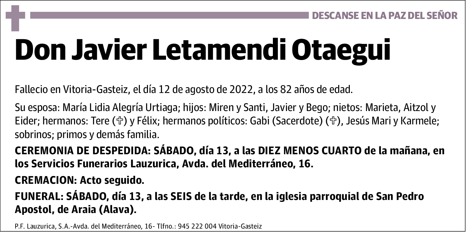 Javier Letamendi Otaegui