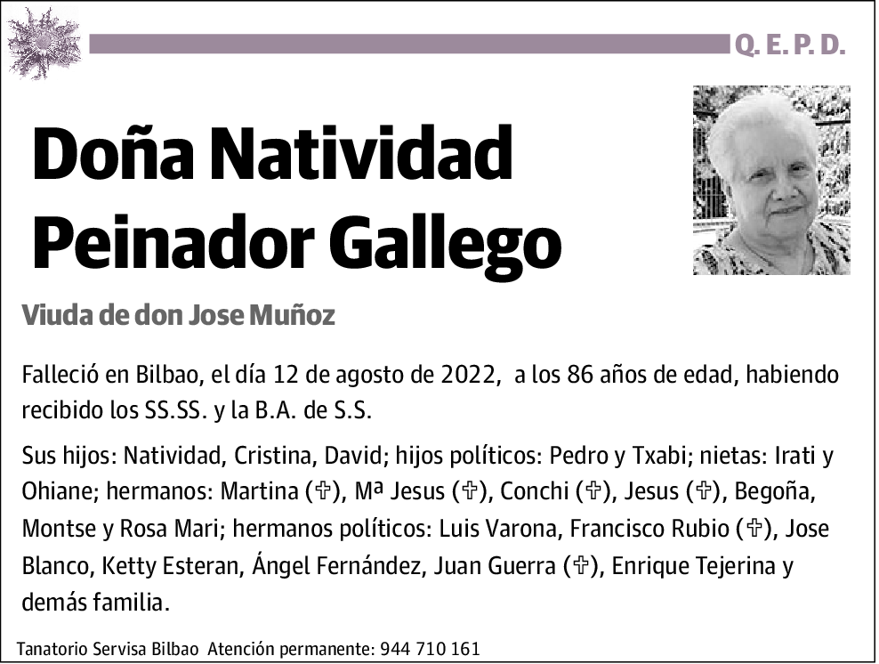 Natividad Peinador Gallego