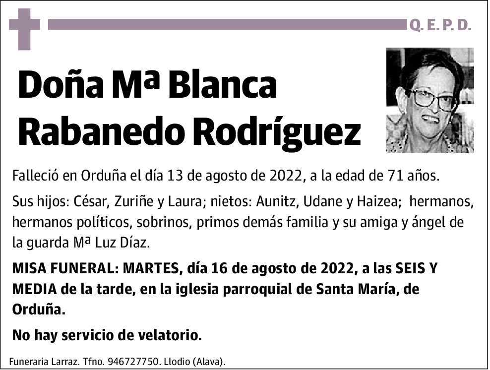 Mª Blanca Rabanedo Rodríguez