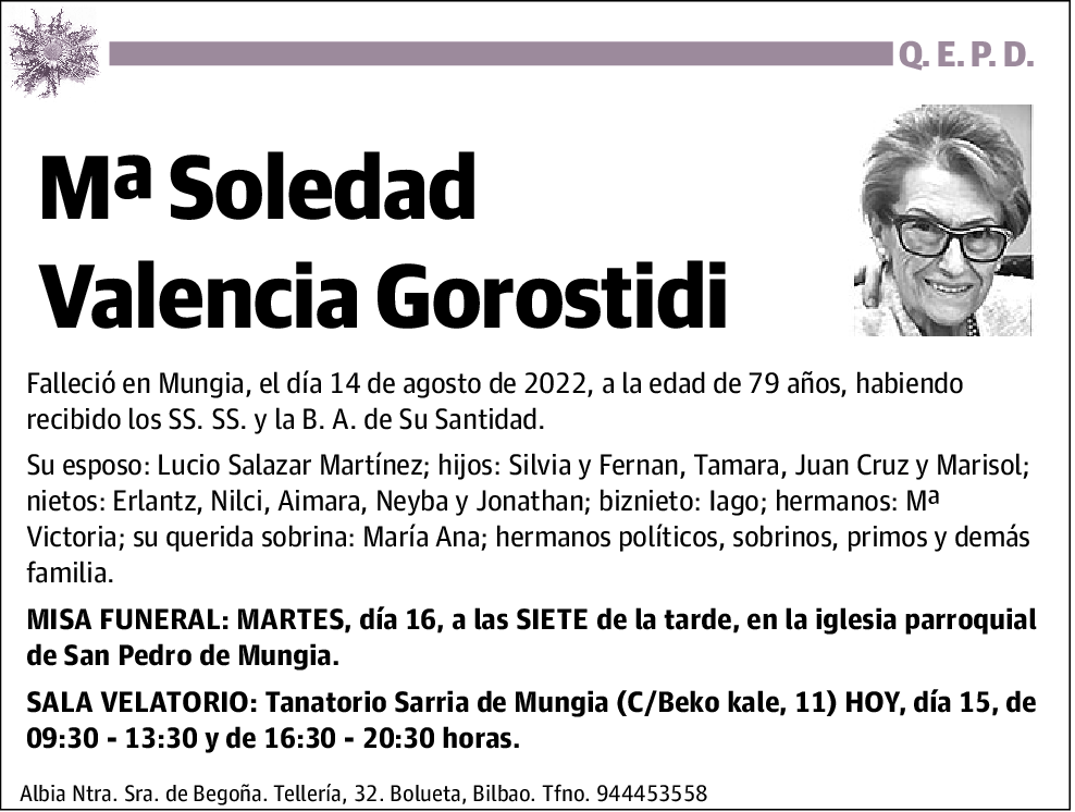 María Soledad Valencia Gorostidi