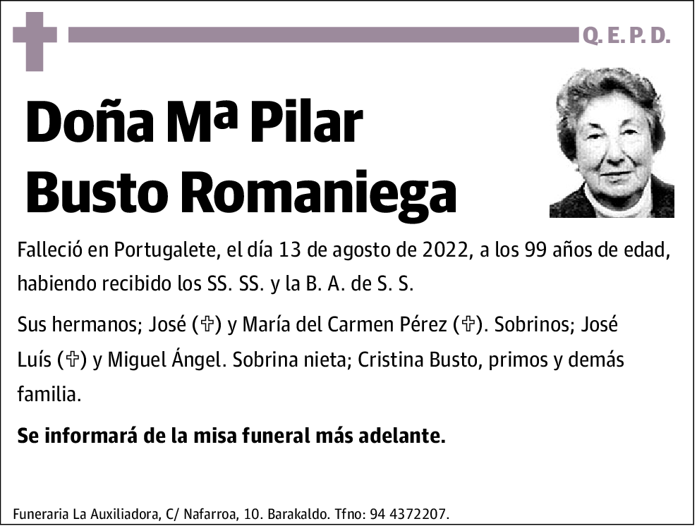 Mª Pilar Busto Romaniega