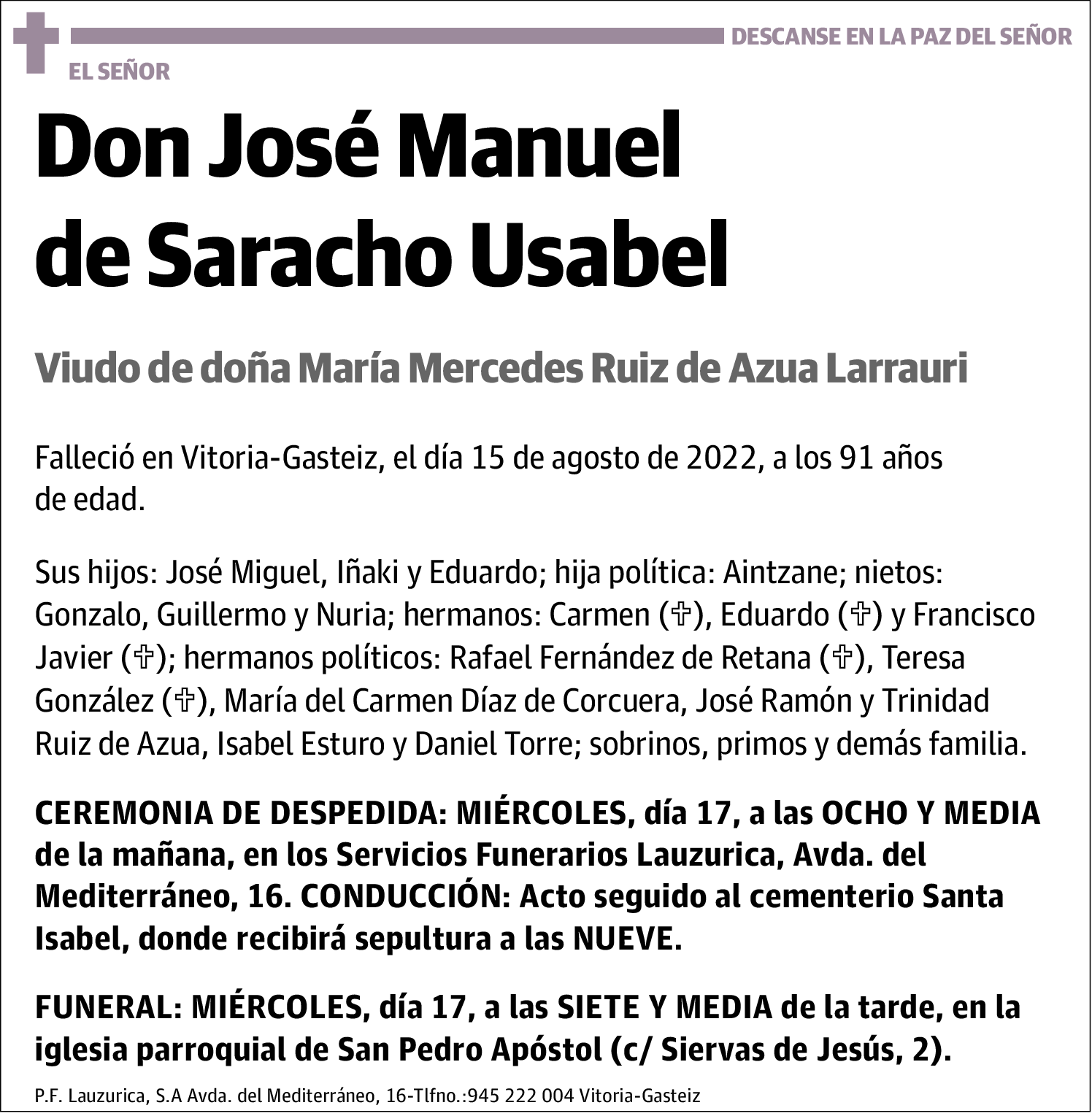 José Manuel de Saracho Usabel