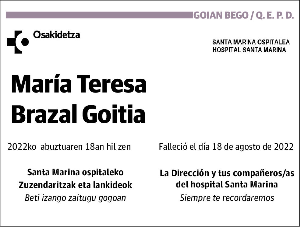 María Teresa Brazal Goitia