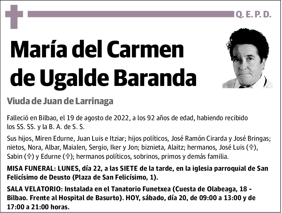 María del Carmen de Ugalde Baranda