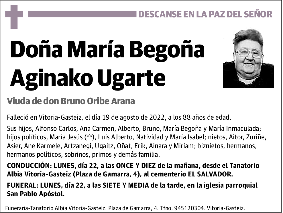 María Begoña Aginako Ugarte