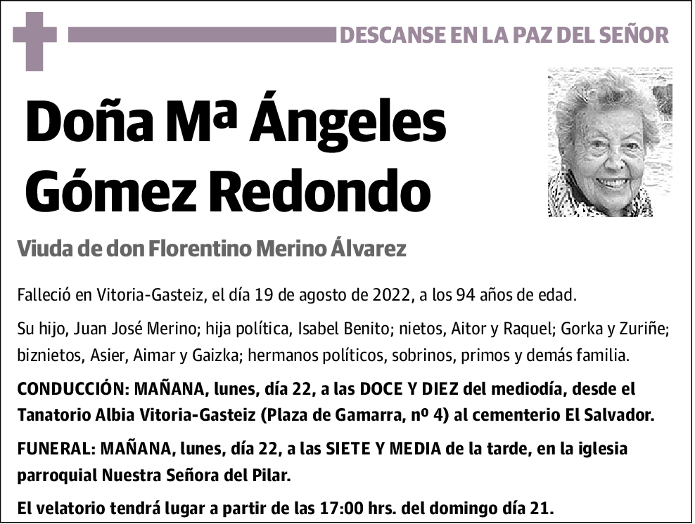 Mª Ángeles Gómez Redondo