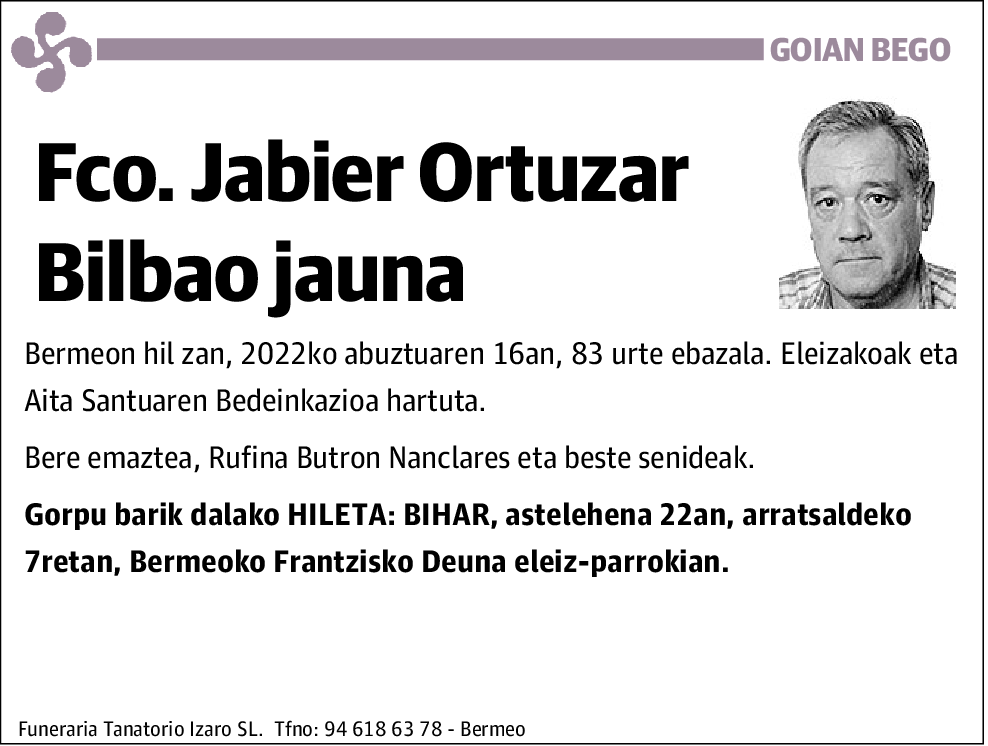 Fco. Jabier Ortuzar Bilbao