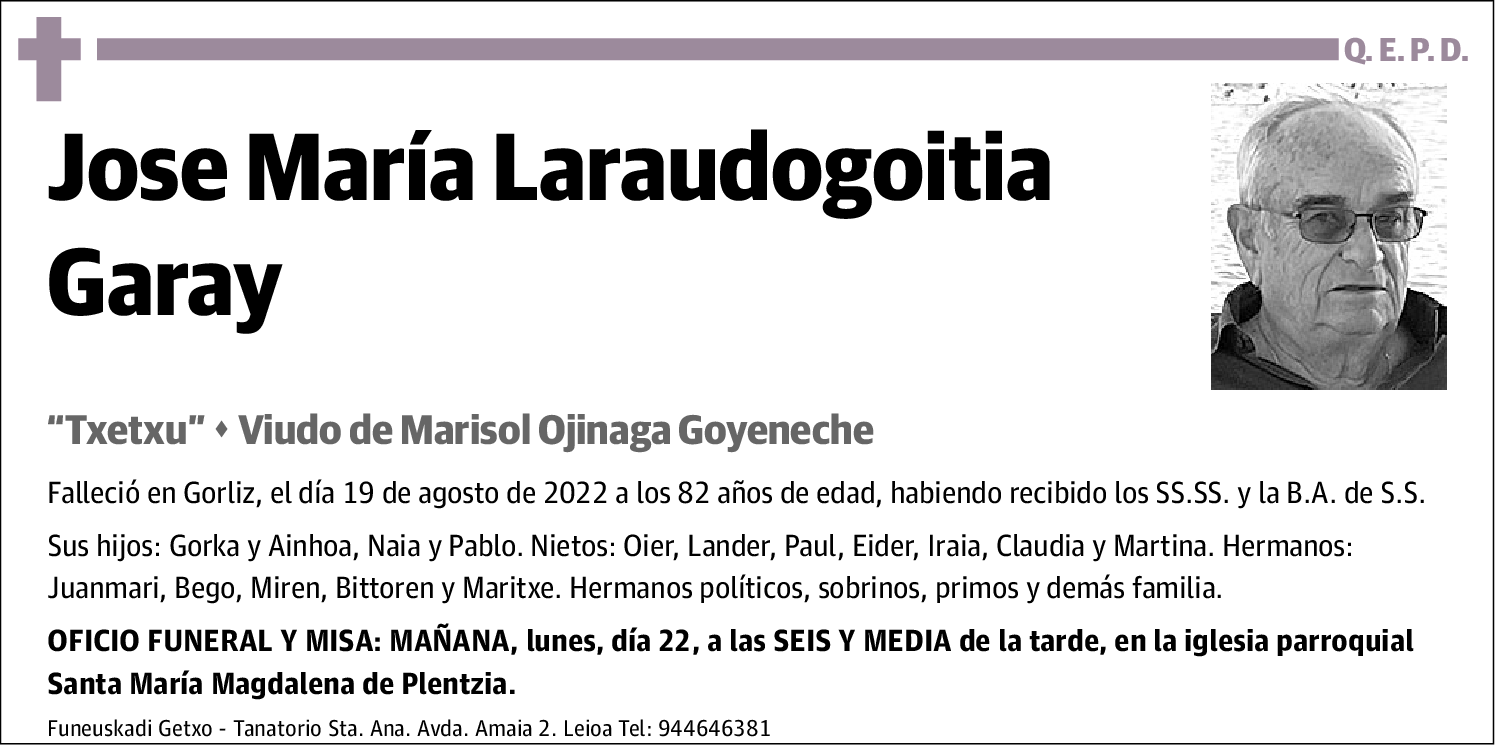 Jose María Laraudogoitia Garay