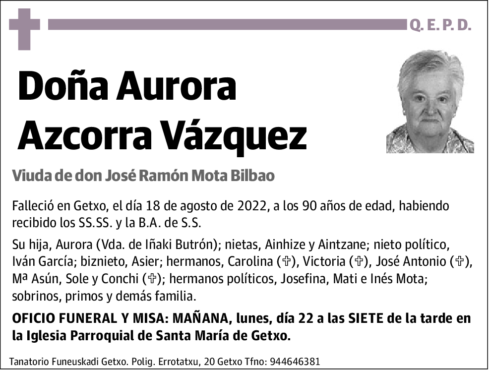 Aurora Azcorra Vázquez