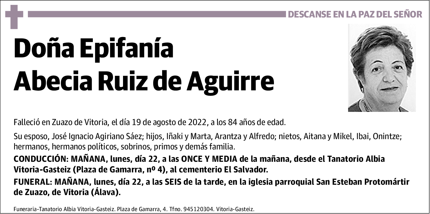 Epifania Abecia Ruiz de Aguirre