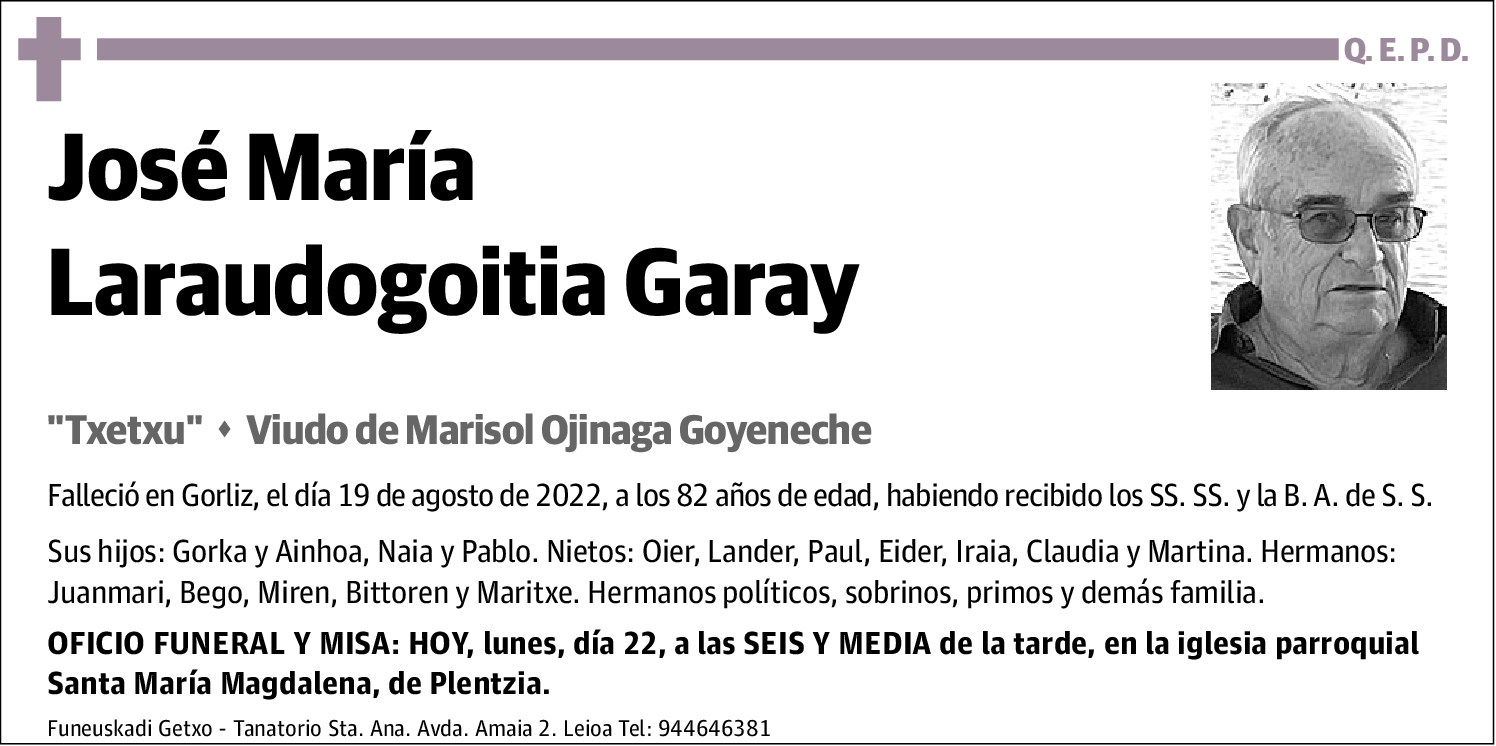 Jose María Laraudogoitia Garay