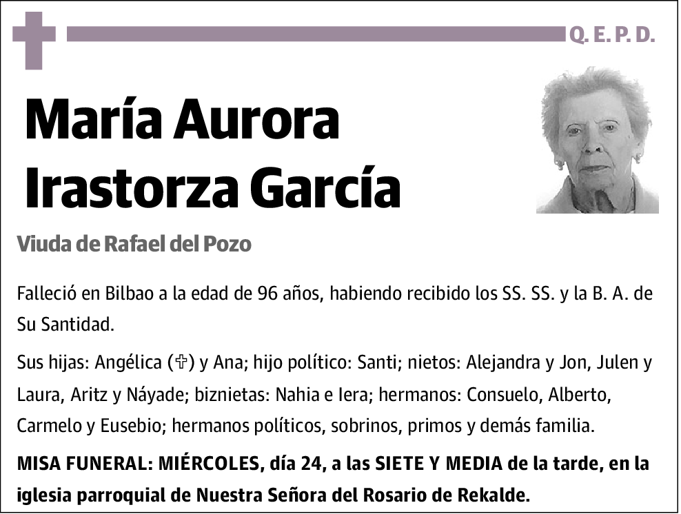 María Aurora Irastorza García