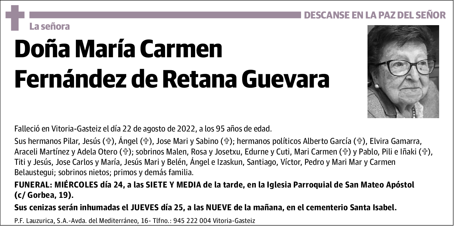 Maria Carmen Fernandez de Retana Guevara