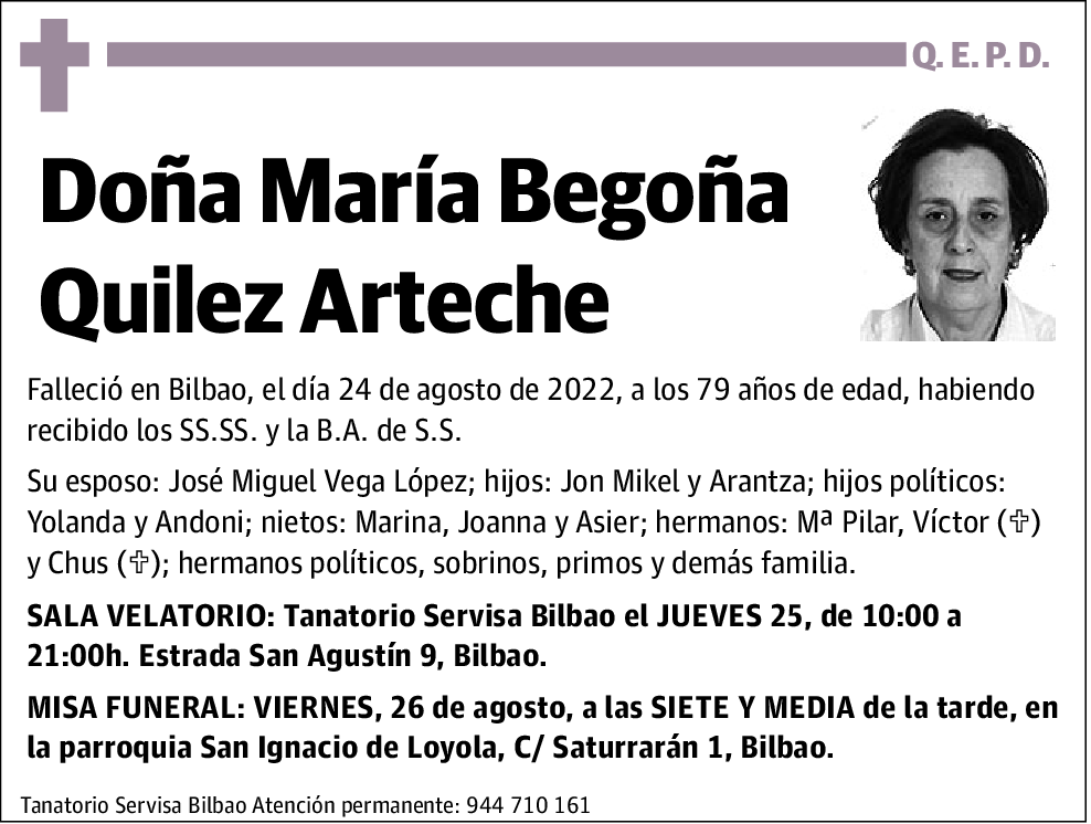 María Begoña Quilez Arteche