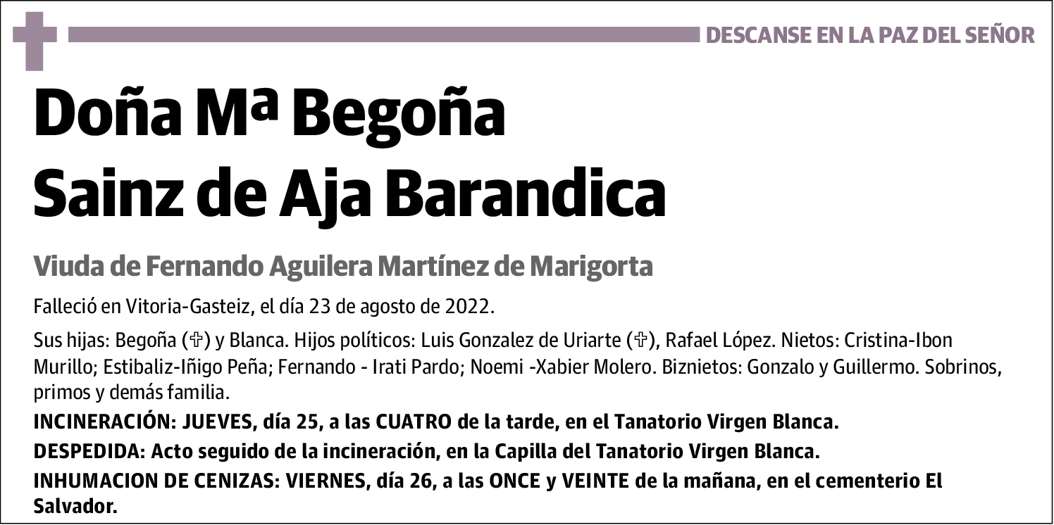 Maria Begoña Sainz de Aja Barandica