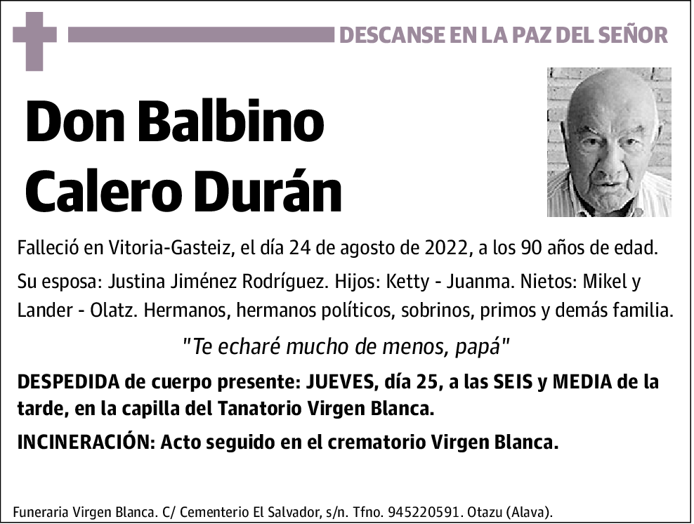 Balbino Calero Duran