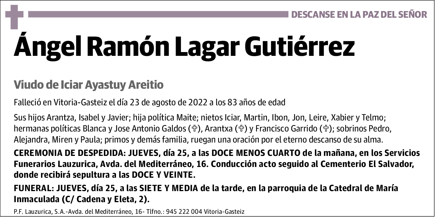 Ángel Ramón Lagar Gutiérrez