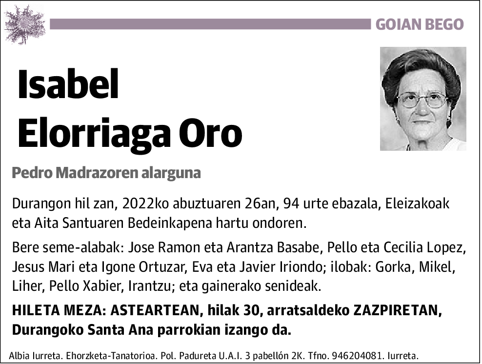 Isabel Elorriaga Oro