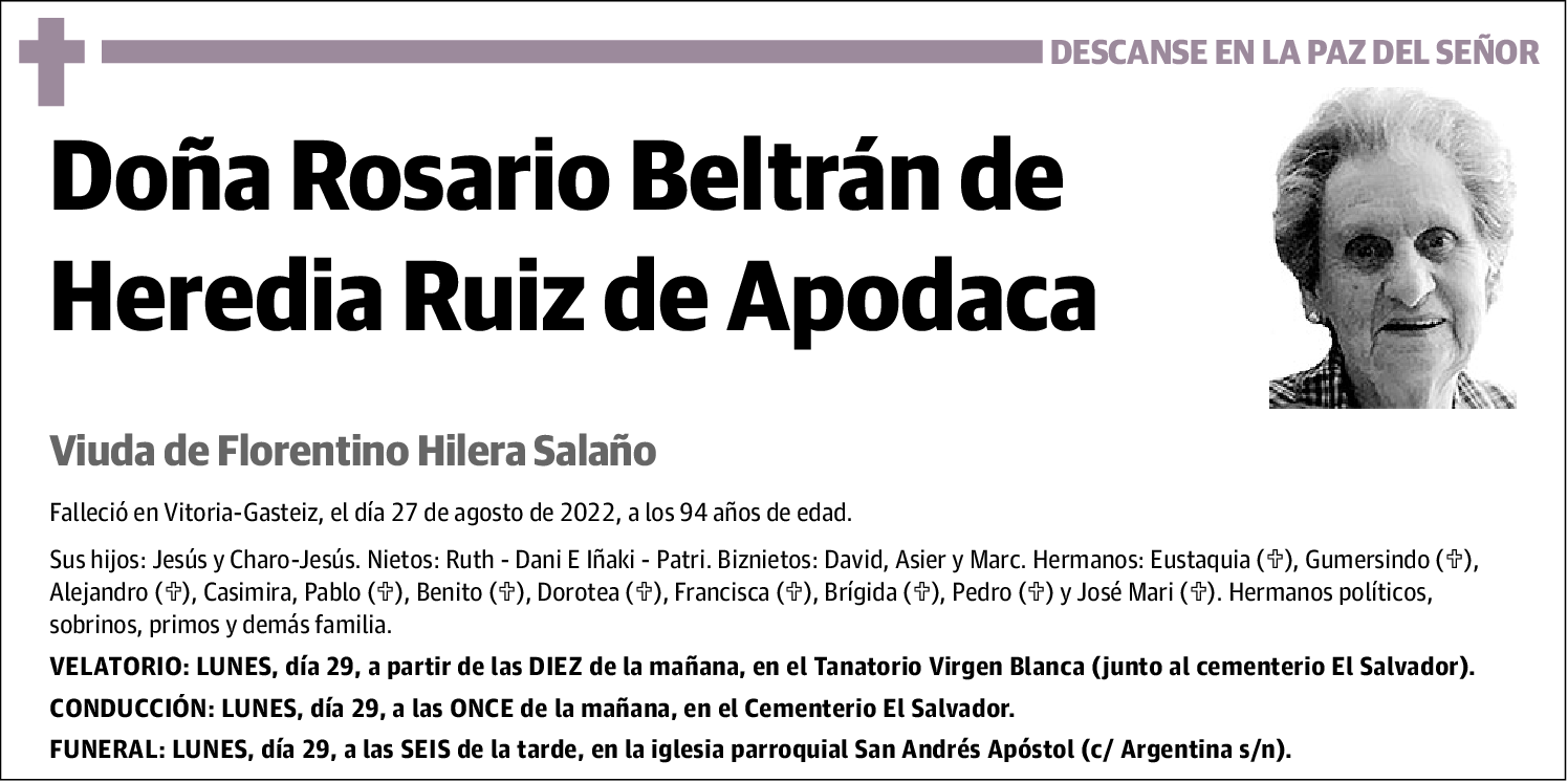 Rosario Beltrán de Heredia Ruiz de Apodaca