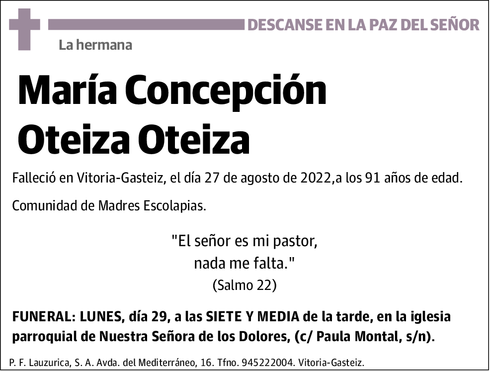 María Concepción Oteiza Oteiza