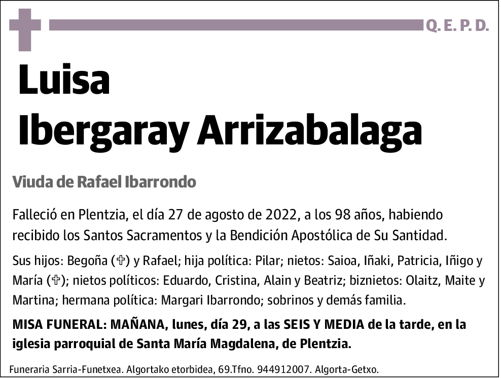 Luisa Ibergaray Arrizabalaga