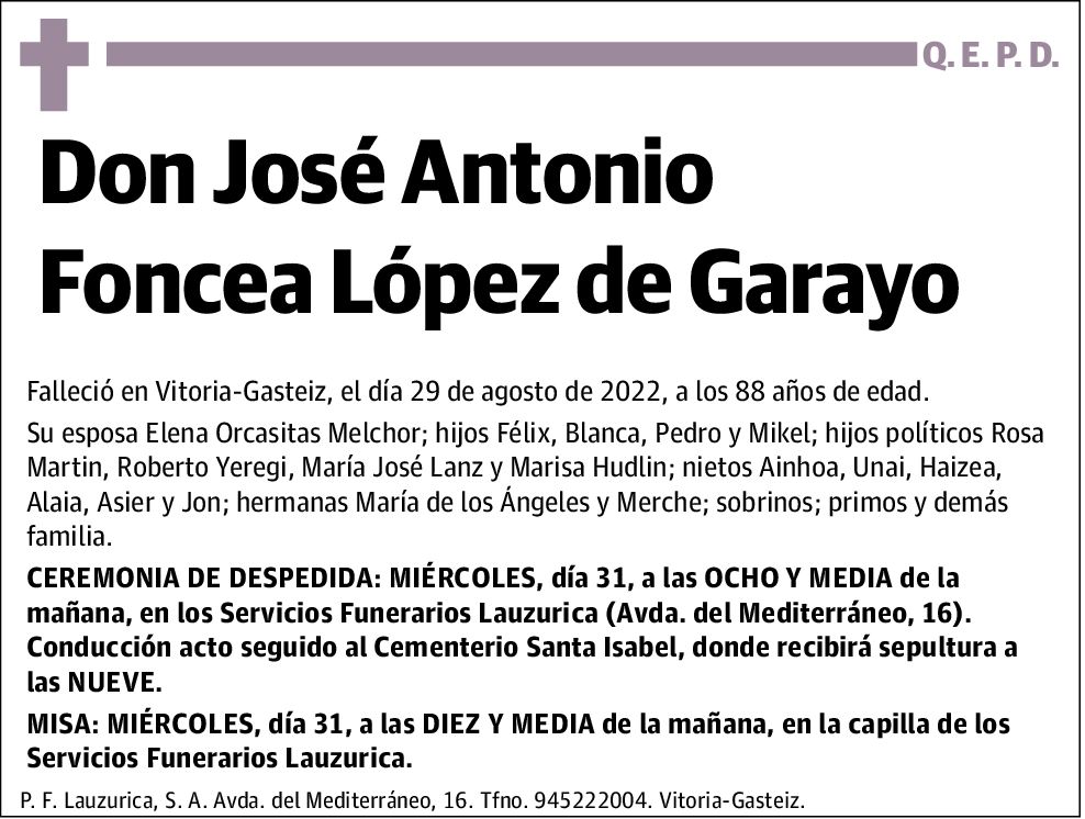 José Antonio Foncea López De Garayo