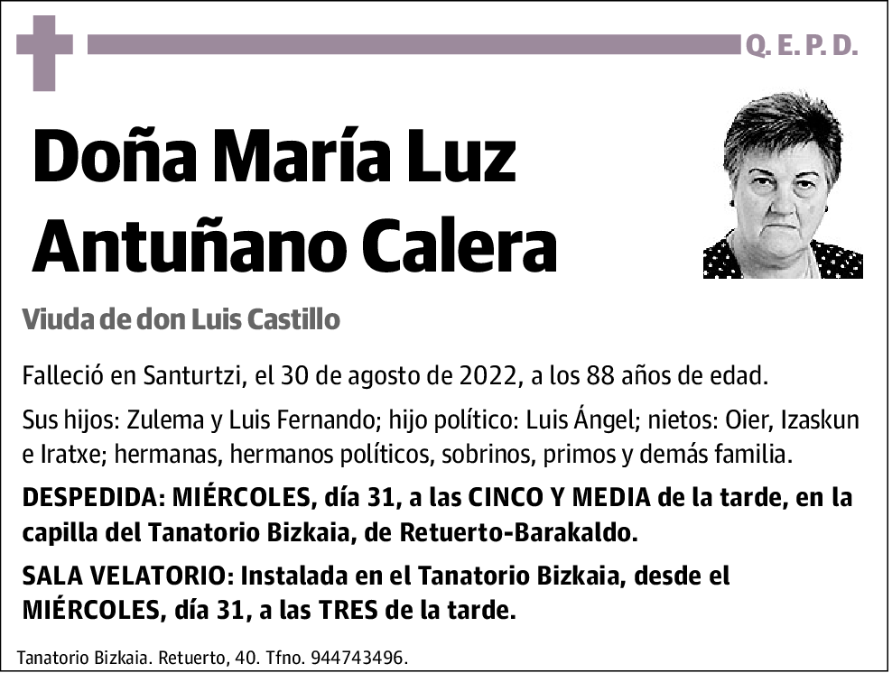 María Luz Antuñano Calera