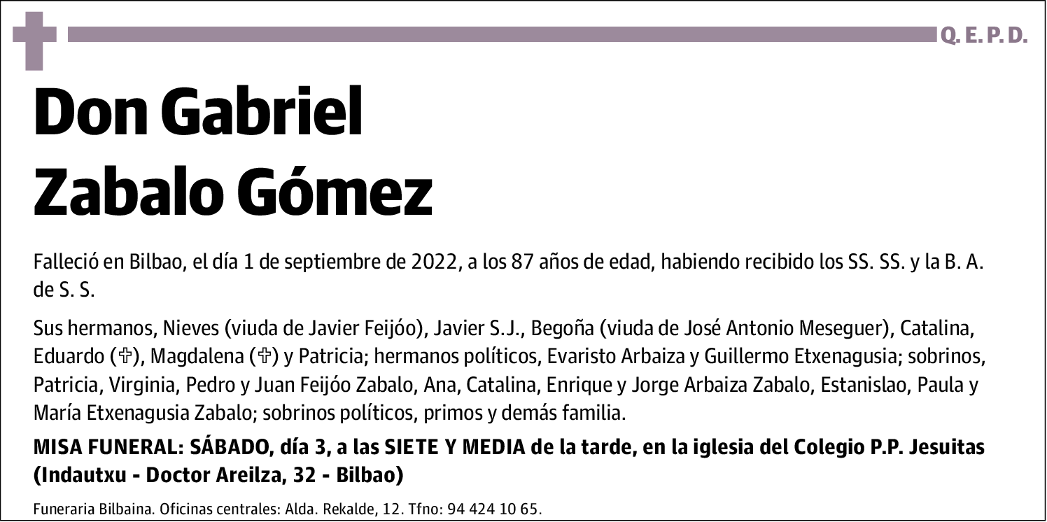 Gabriel Zabalo Gómez