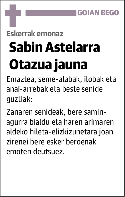 Sabin Astelarra Otazua