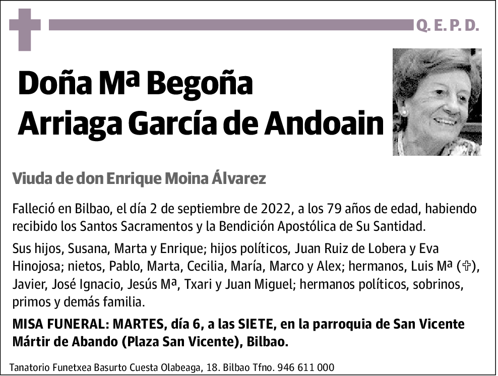 Mª Begoña Arriaga García de Andoain