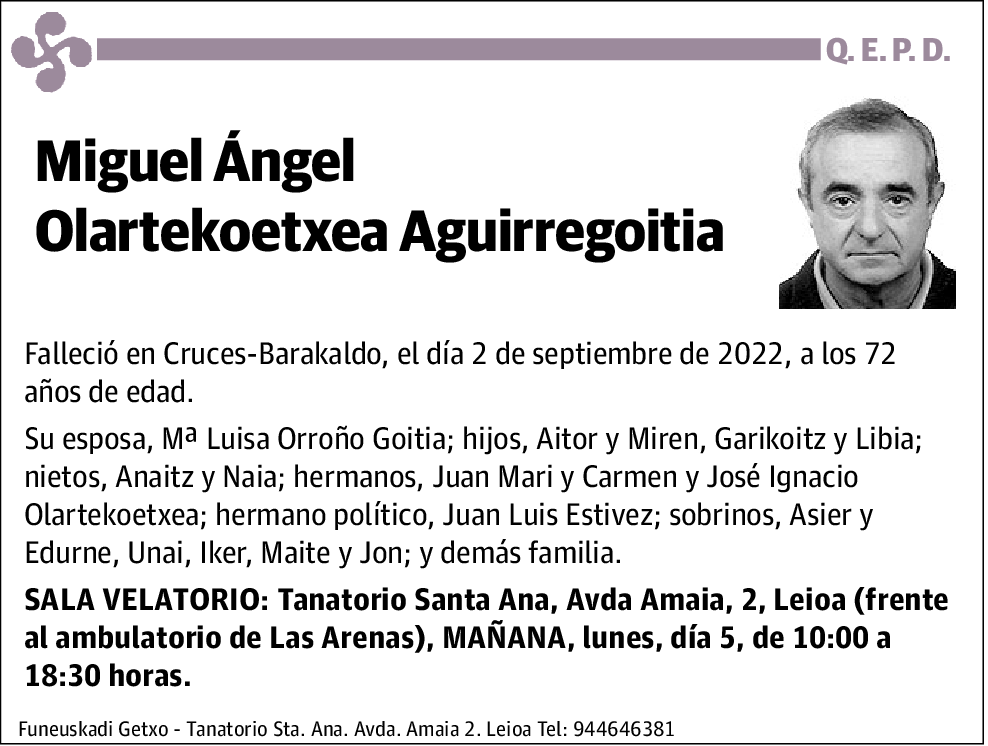 Miguel Ángel Olartekoetxea Aguirregoitia