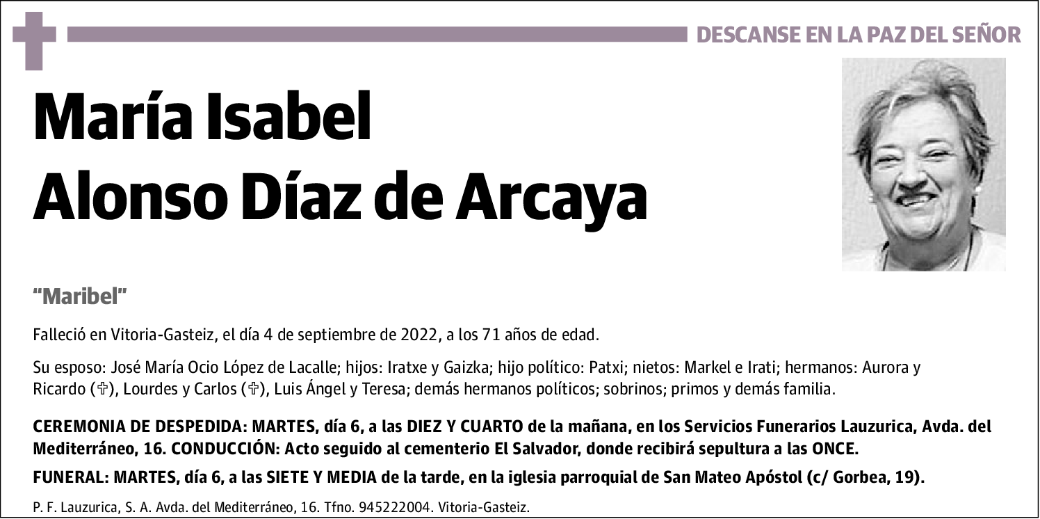 María Isabel Alonso Díaz de Arcaya