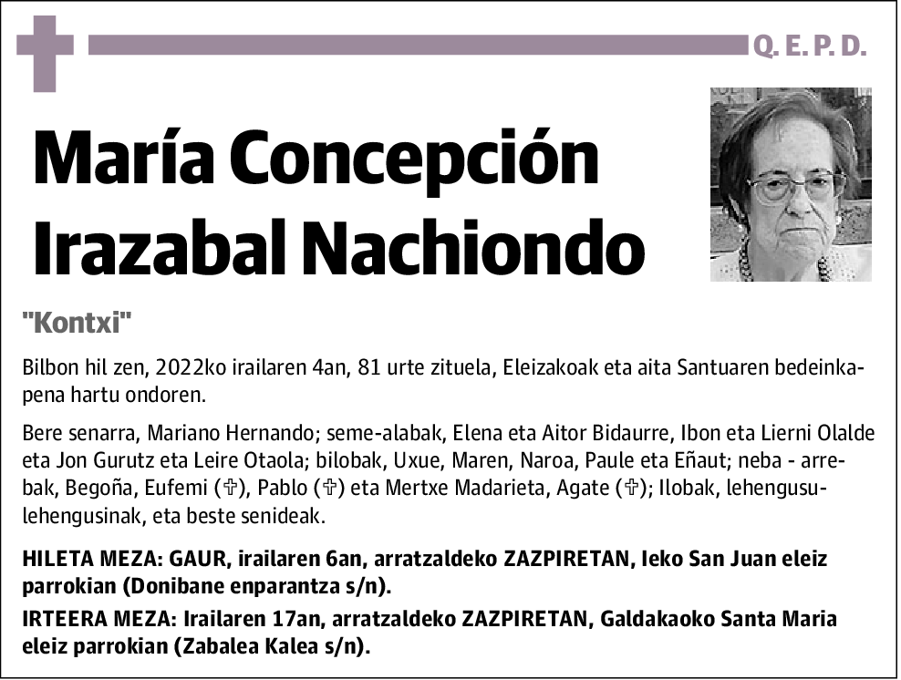 María Concepción Irazabal Nachiondo