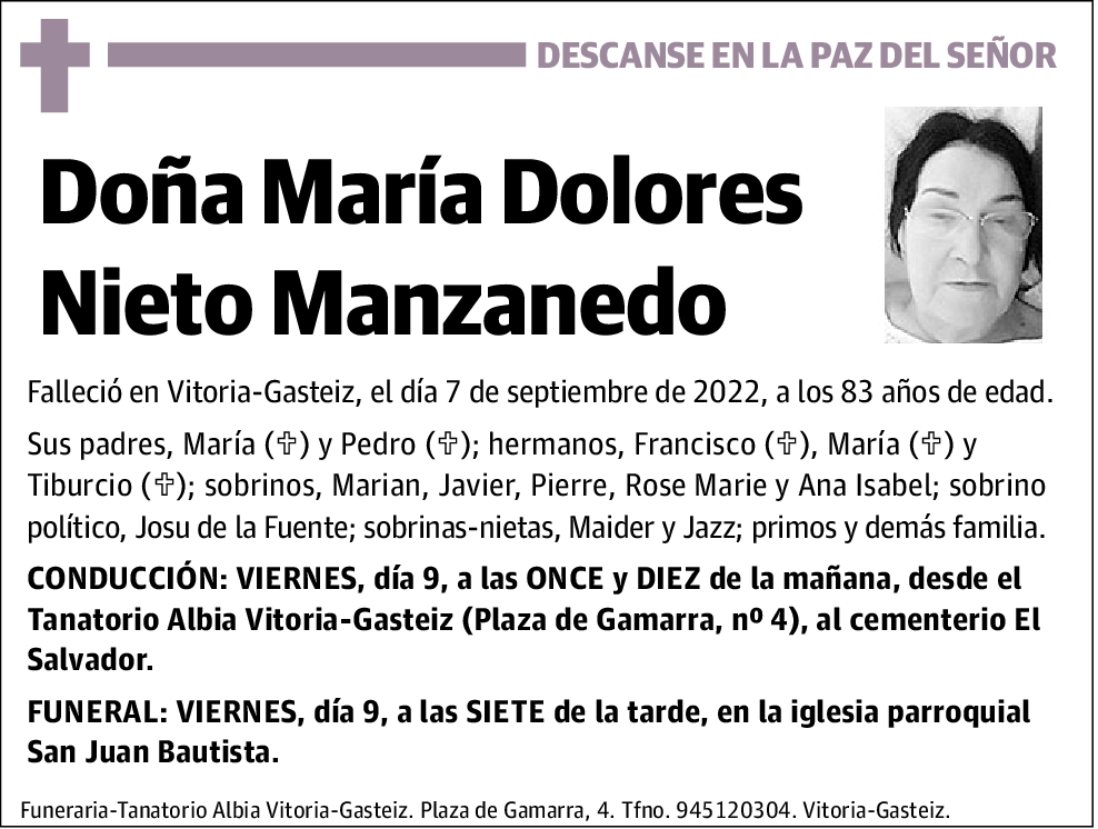 María Dolores Nieto Manzanedo