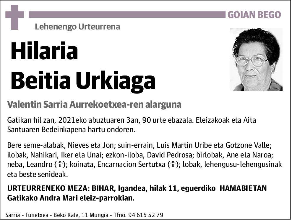 Hilaria Beitia Urkiaga