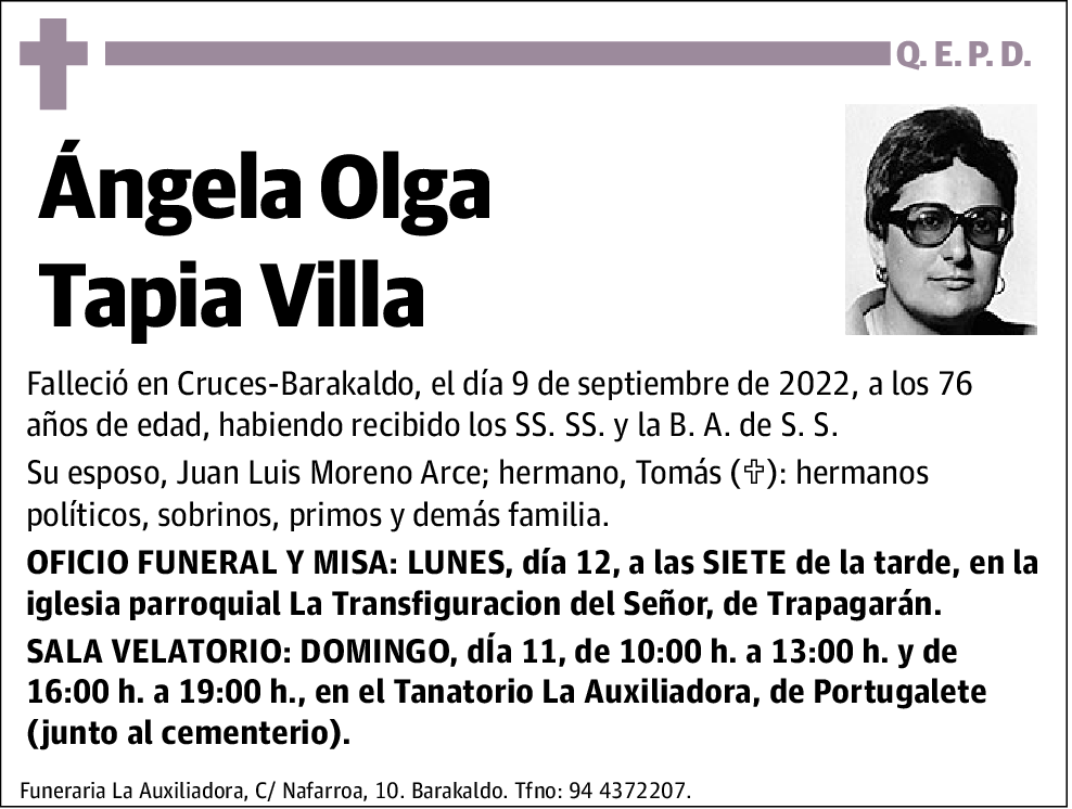 Ángela Olga Tapia Villa