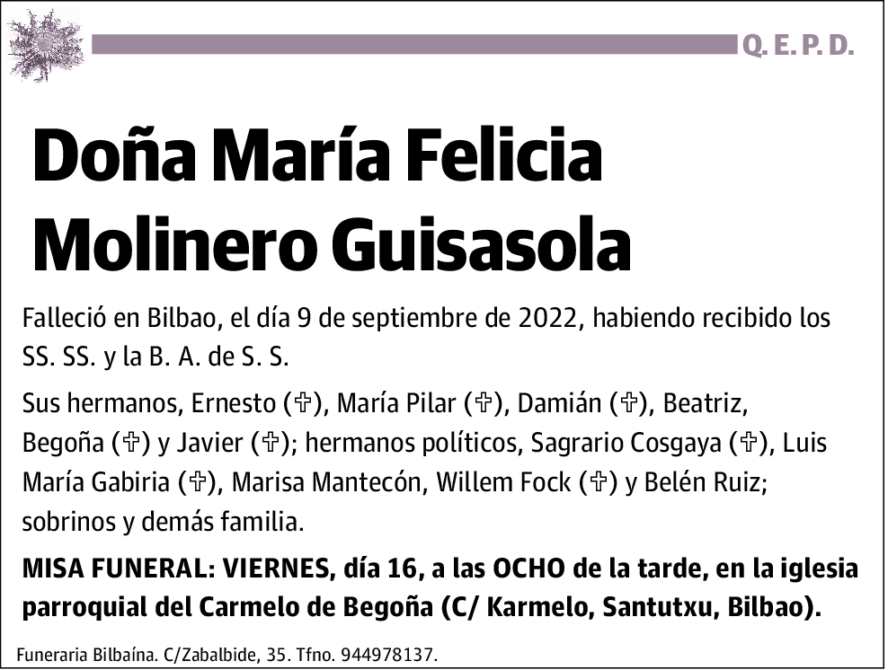 Maria Felicia Molinero Guisasola