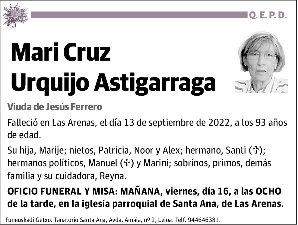 Mari Cruz Urquijo Astigarraga