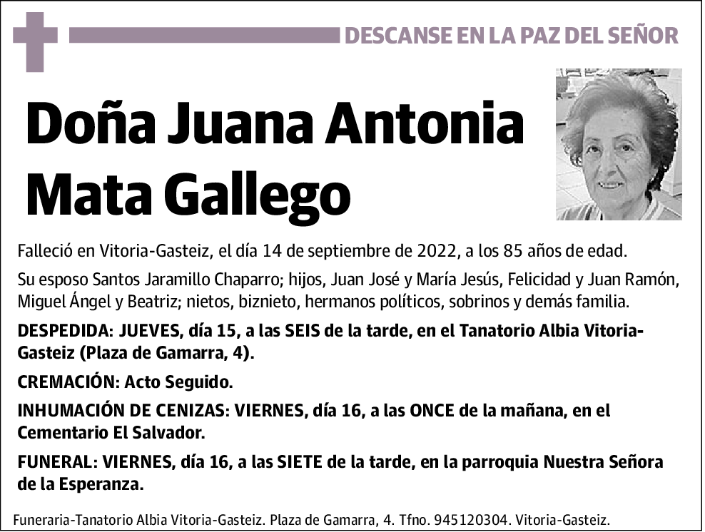 Juana Antonia Mata Gallego