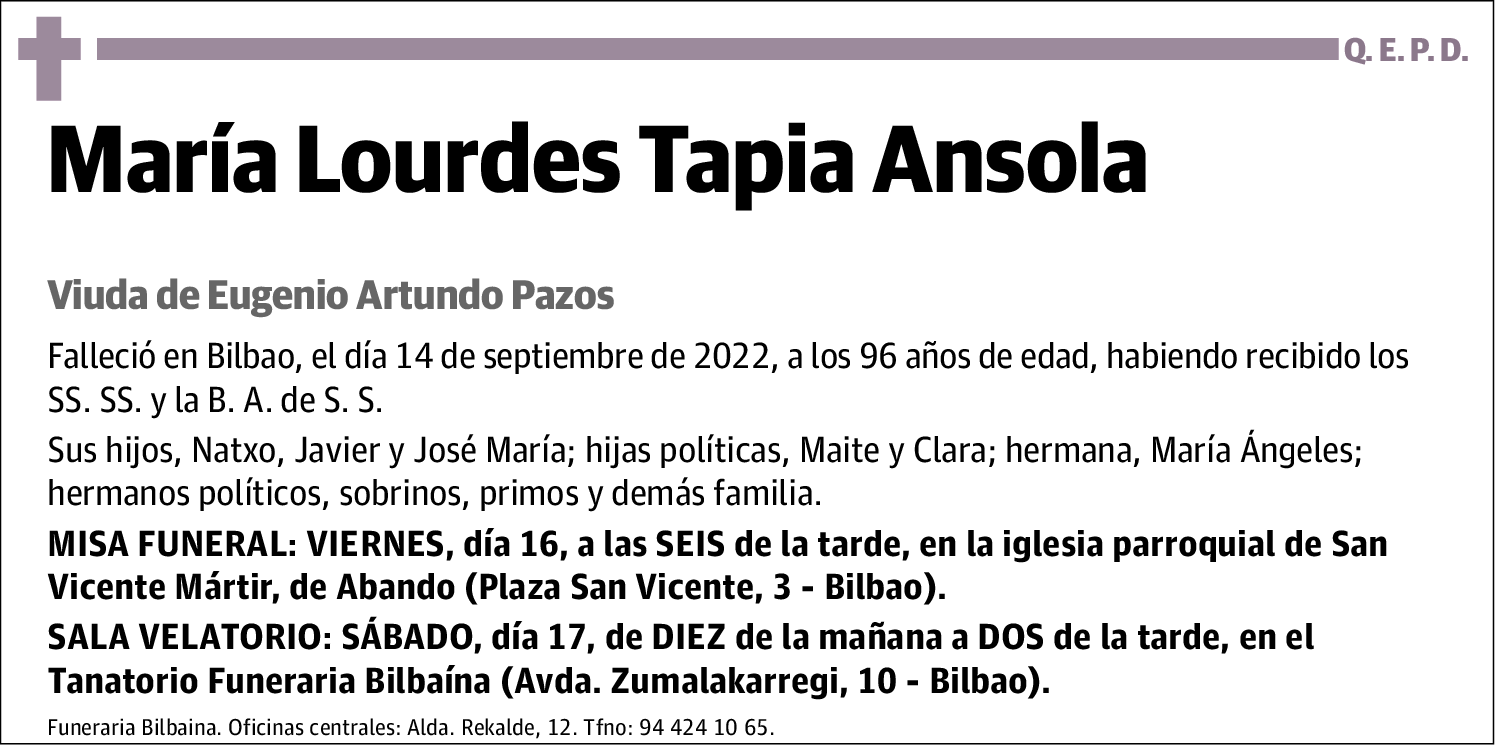 María Lourdes Tapia Ansola