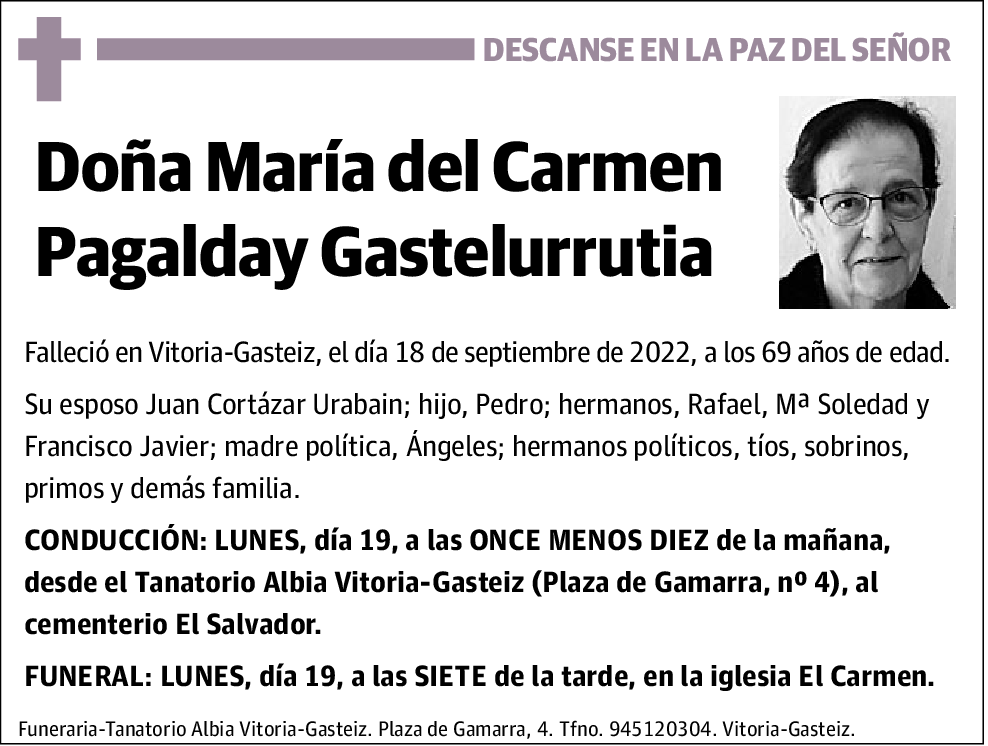 María del Carmen Pagalday Gastelurrutia